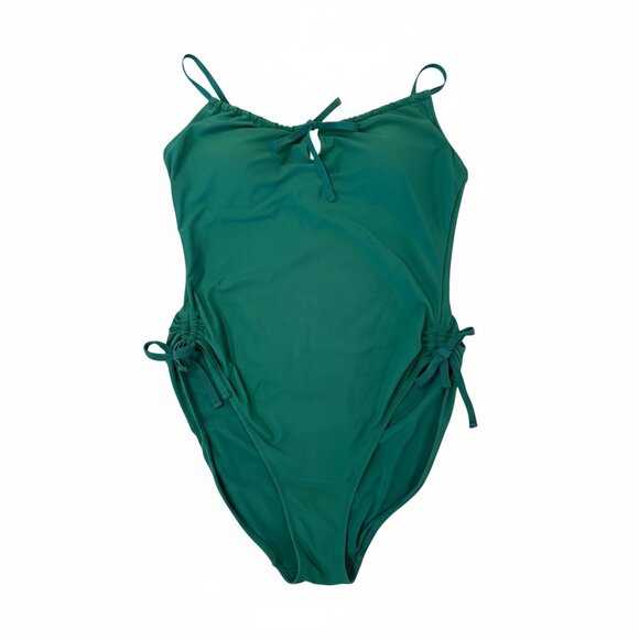 aerie Other - Aerie Green One-Piece Swimsuit | Cheeky | Adjustable Tie Sides & Front | XL